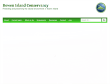 Tablet Screenshot of bowenislandconservancy.org